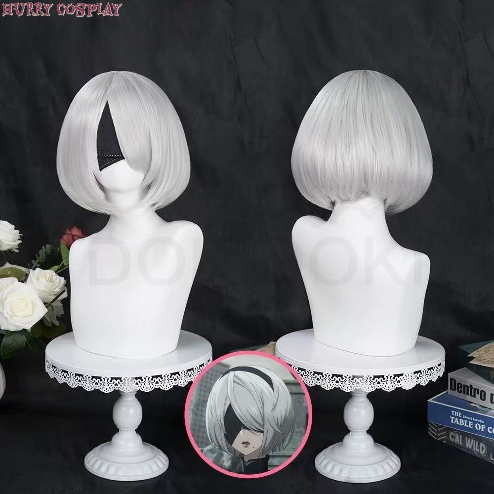 Game Cosplay,Nier: Automata,Wigs,NieR Automata Yuhar 2b sister Cosplay Costume - Wig